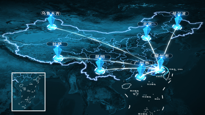 福建福州科技地图辐射全国
