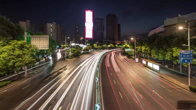 槐安路车流延时