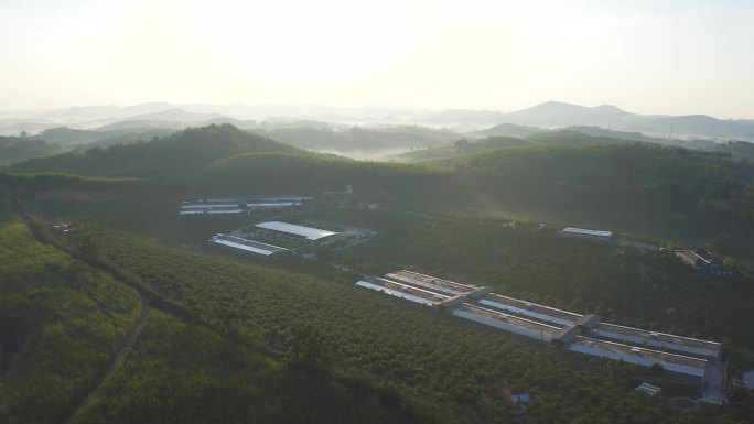 大自然 太阳光 山林 乡村风光 景色