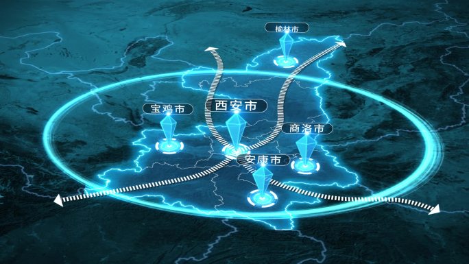 陕西西安科技地图辐射全国