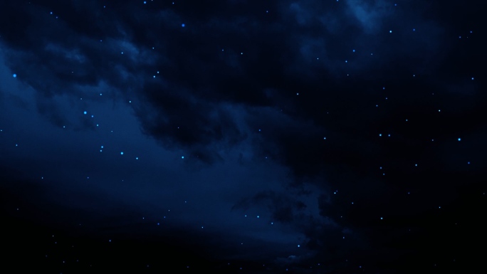 【HD天空】蓝色星夜唯美星空夜空闪烁星星