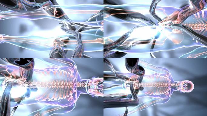 克隆生产实验室三维动画科学透视人体克隆器