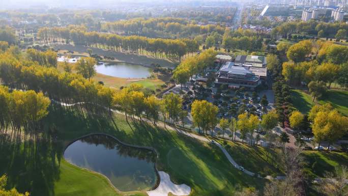 4K航拍北京乡村高尔夫俱乐部