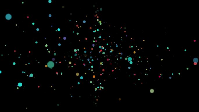 平面粒子库存视频美丽五彩光效梦幻光斑