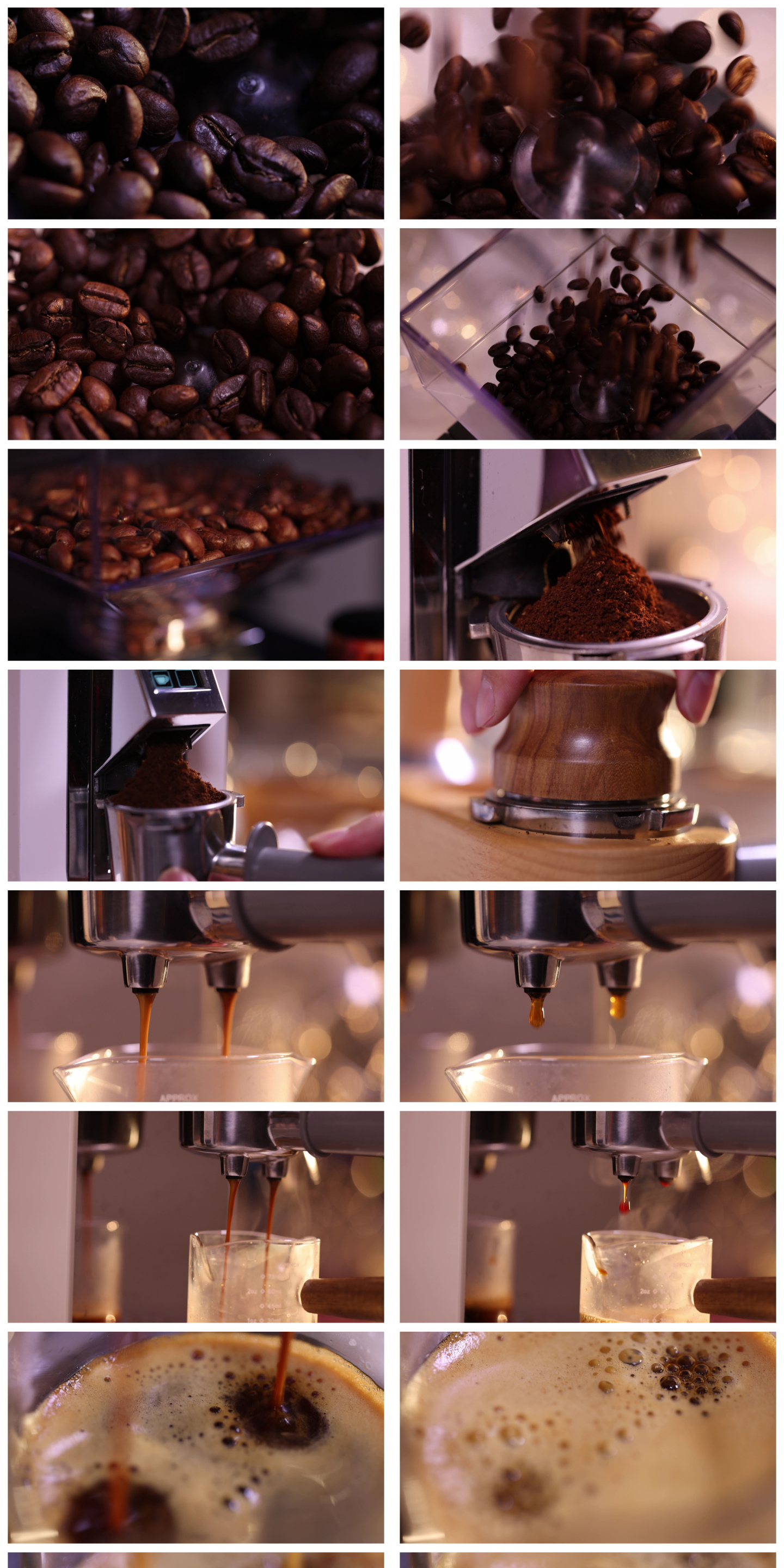 咖啡豆洒落饮料咖啡研磨制作特写意境慢动作
