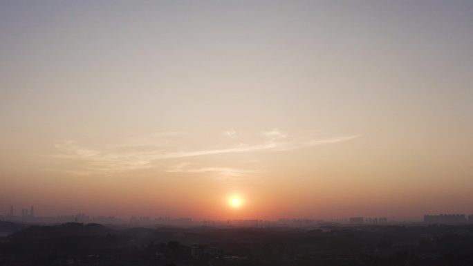 日落 夕阳 城市夕阳  晚霞 彩霞 霞