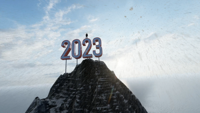 2023新年山峰登顶巅峰俯瞰