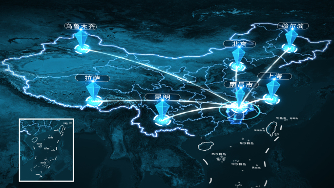 江西南昌科技地图辐射全国