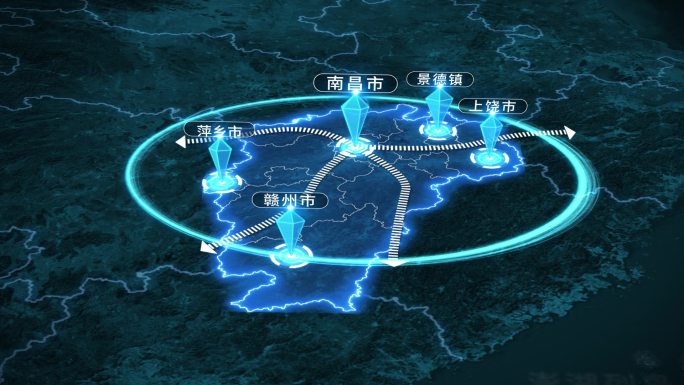 江西南昌科技地图辐射全国