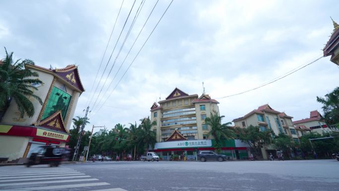 云南边境城市耿马傣族佤族自治县城市延时4