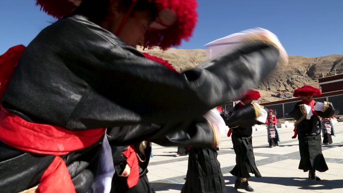 藏族舞蹈 民族风情 传统文化 朝圣