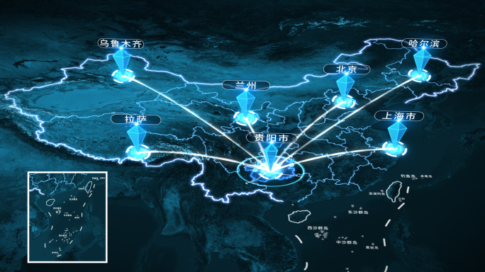 贵州贵阳科技地图辐射全国