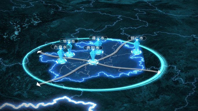 贵州贵阳科技地图辐射全国
