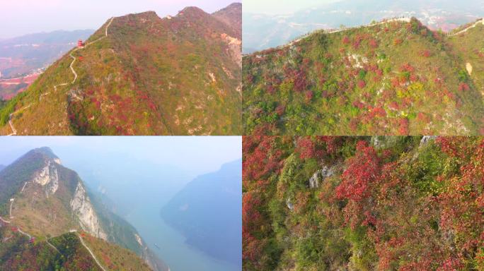 航拍巫山文峰景区