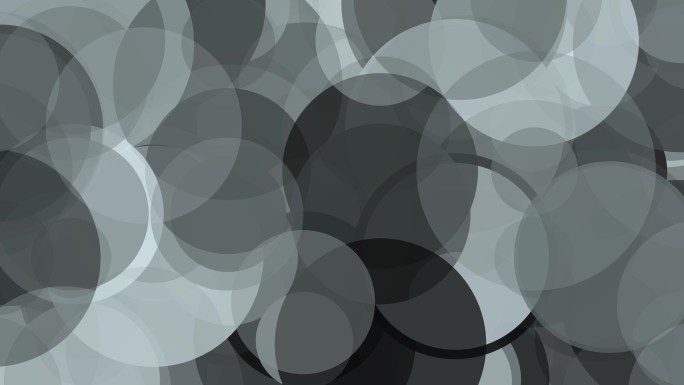 4K黑白圆球圆圈圆图形背景无缝循环