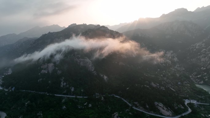 青岛崂山海岛日落