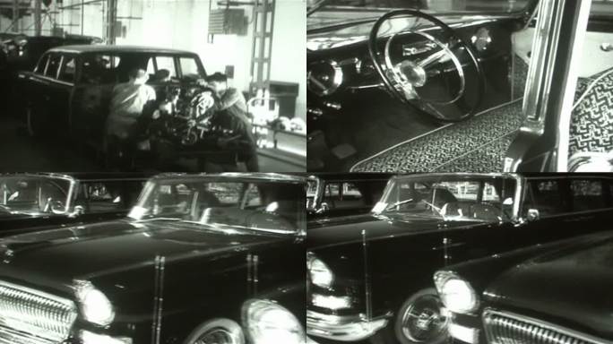 五十年代红旗轿车生产车间