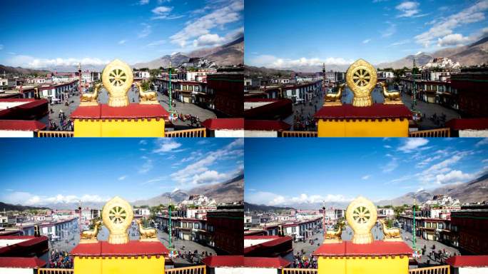 拉萨大昭寺的景色藏传佛教