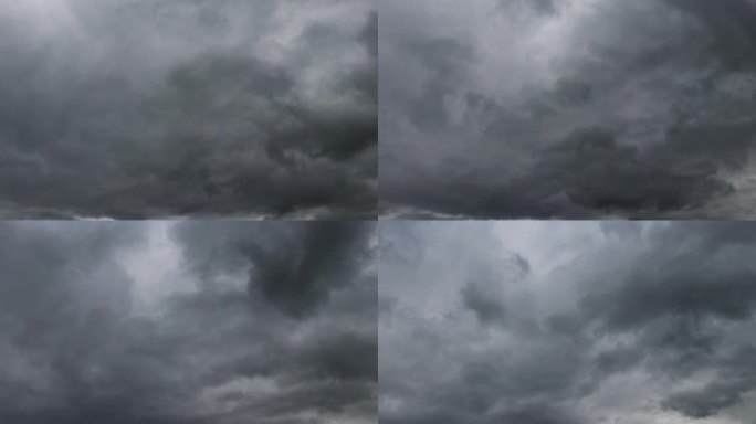 天空乌云朵风云变幻黑云延时拍摄
