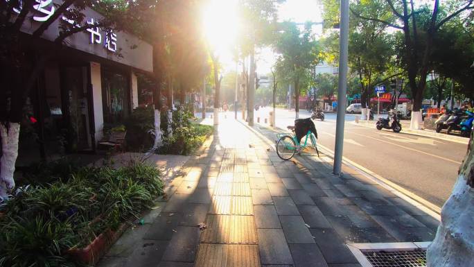 优美午后城市街景