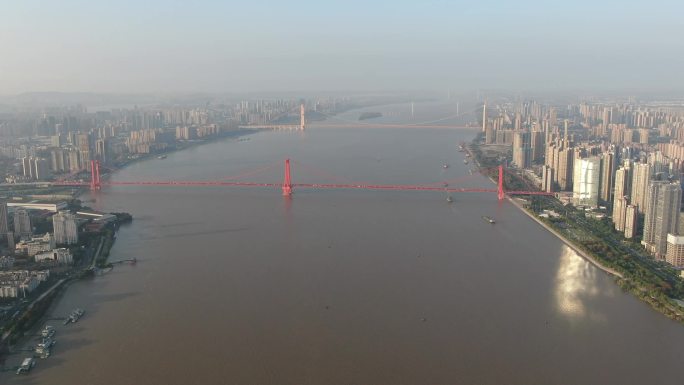 青山长江大桥和杨泗港长江大桥远景 33”