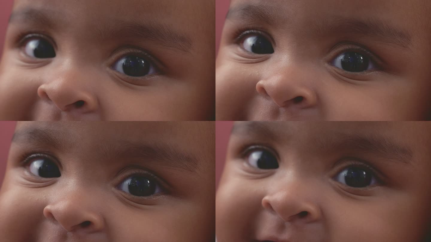 婴儿脸-特写婴儿脸大眼睛新生儿可爱