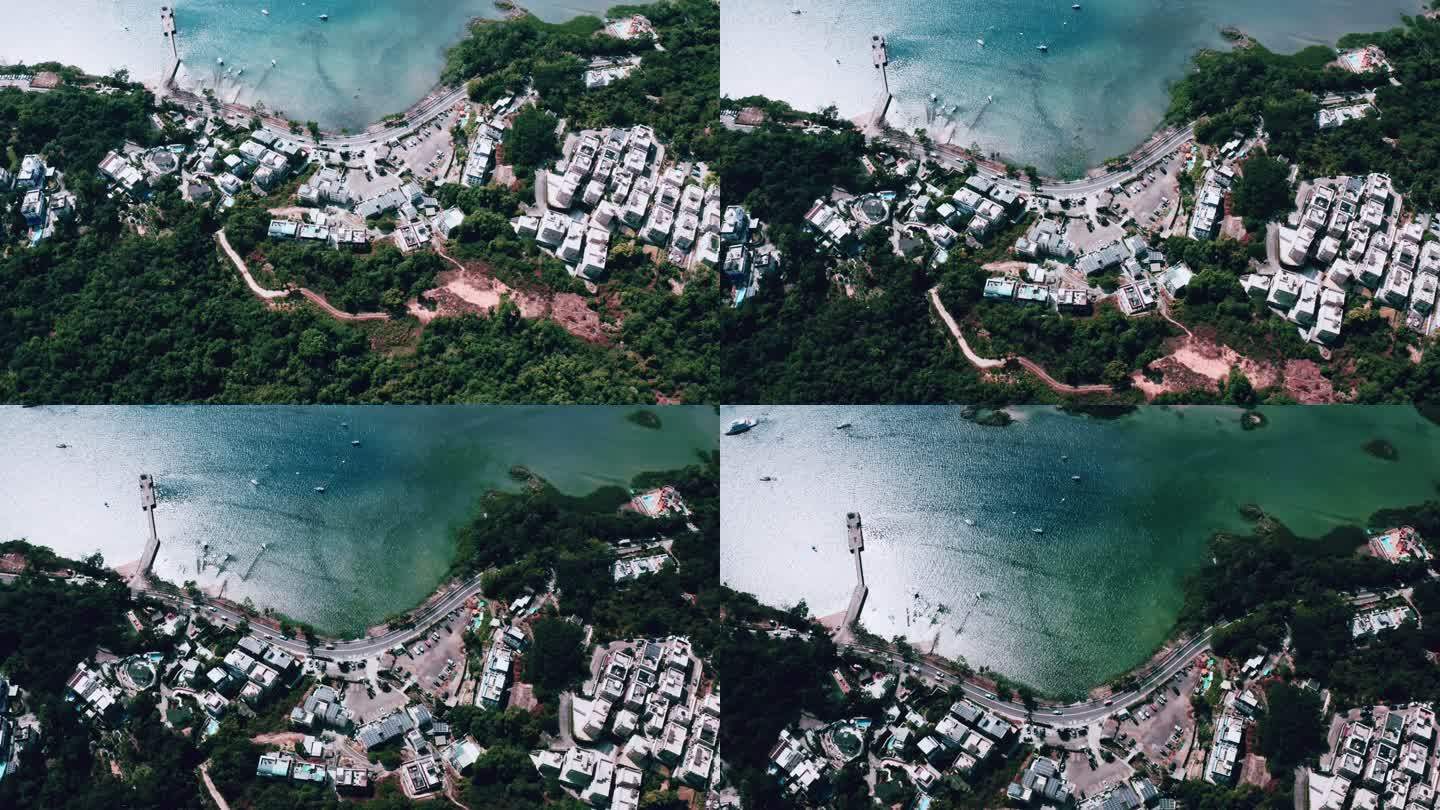 无人机俯瞰香港西贡半岛