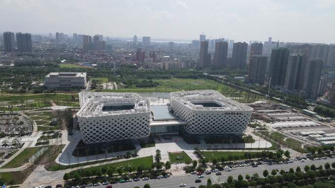 湖北荆州市民中心航拍 (3)