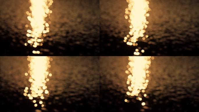 金色波光粼粼水面24