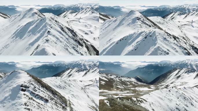 飞越夹金山雪山之巅盘山公路峡谷险峻