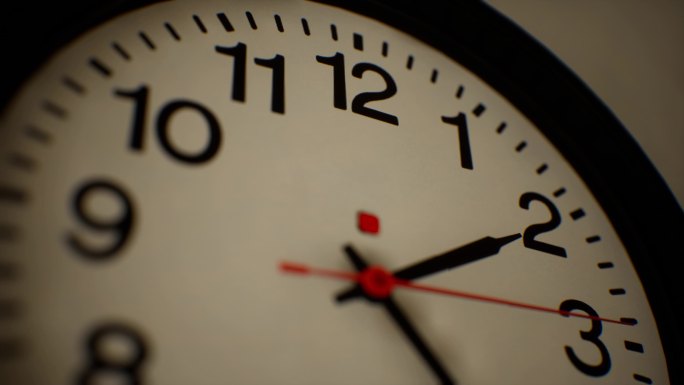 墙上时钟走动