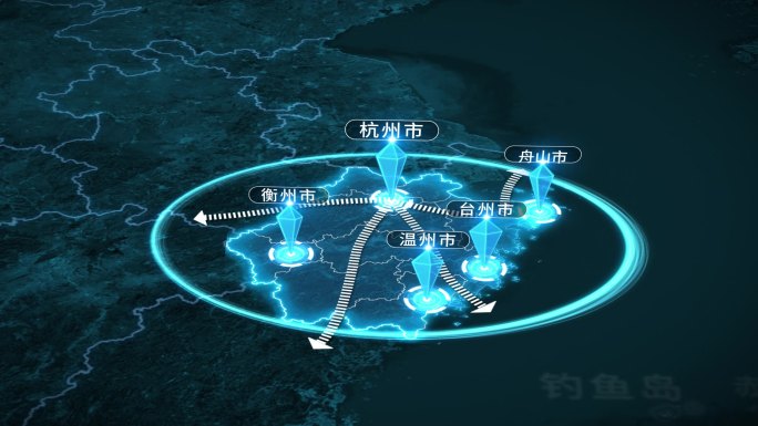 浙江杭州科技地图辐射全国