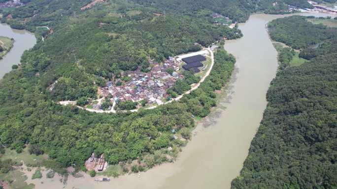 福建福安溪潭镇沙岩村航拍