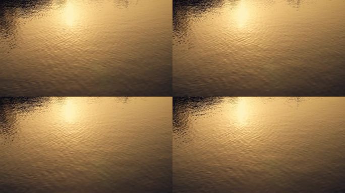 金色波光粼粼水面02