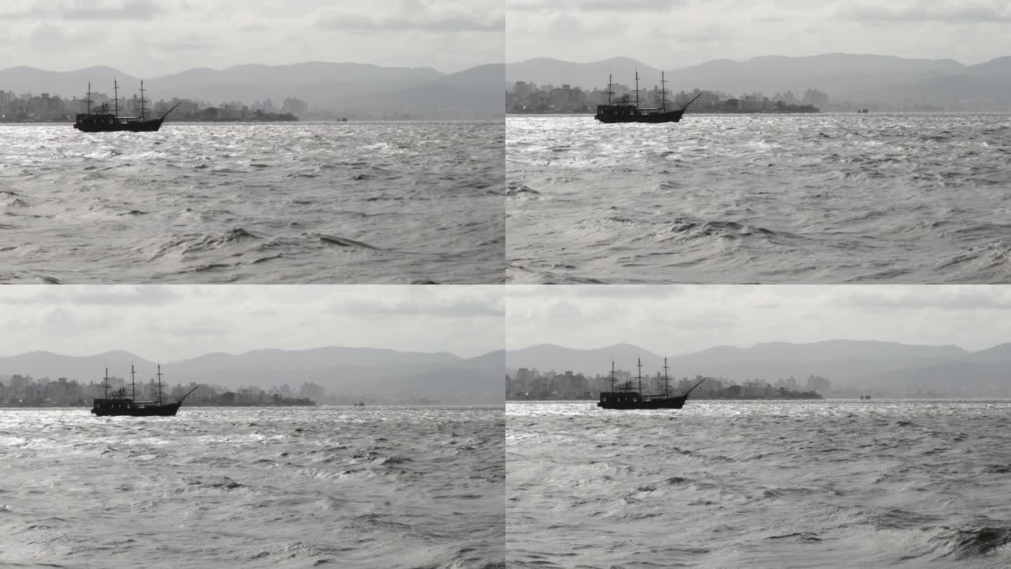Caravel帆船在巴西圣卡塔琳娜的Florianopolis