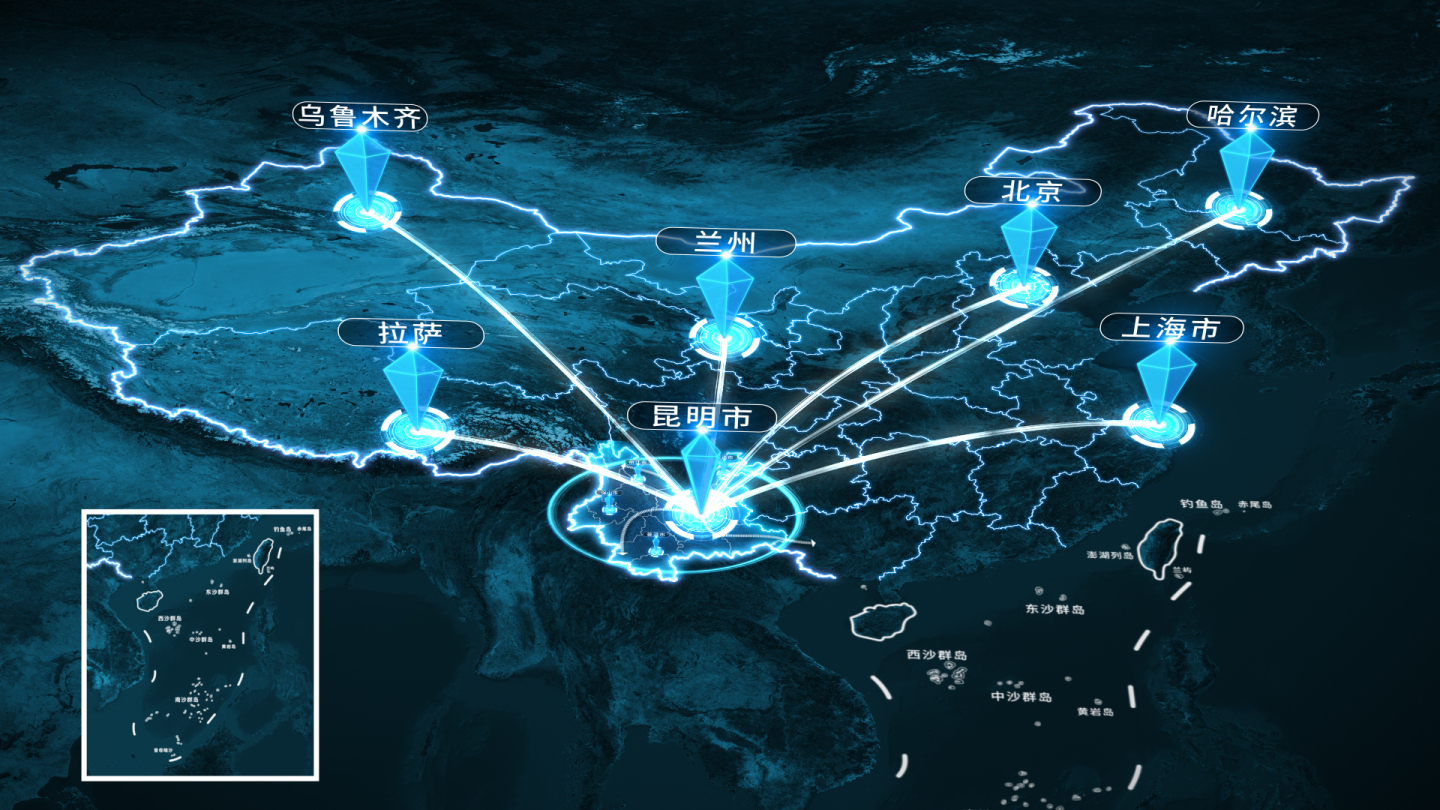 云南昆明科技地图辐射全国