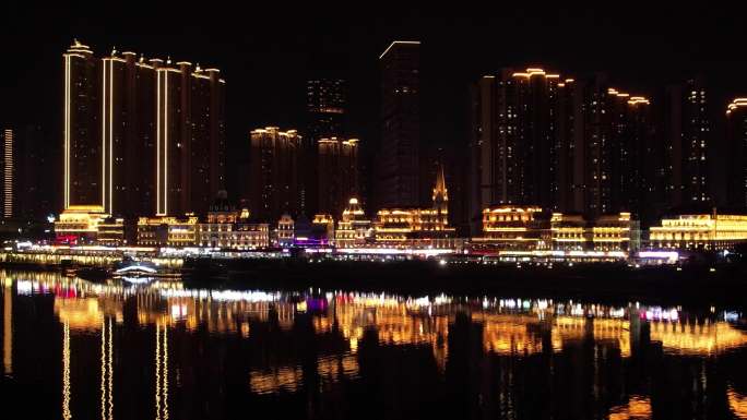 长沙河西江景房夜景-渔人码头