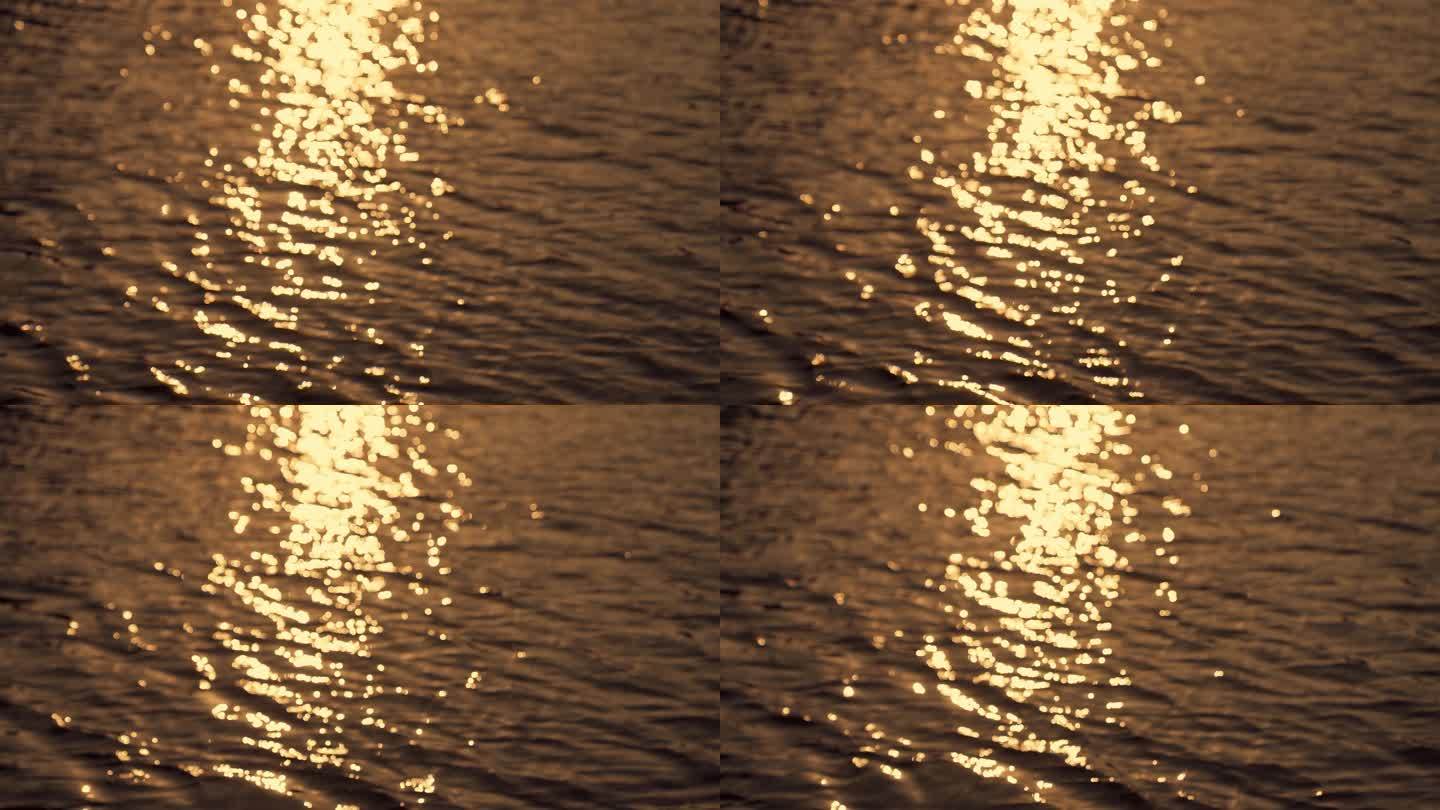金色波光粼粼水面23
