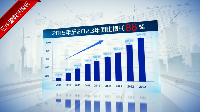 免插件简洁科技数据柱状图表AE模版