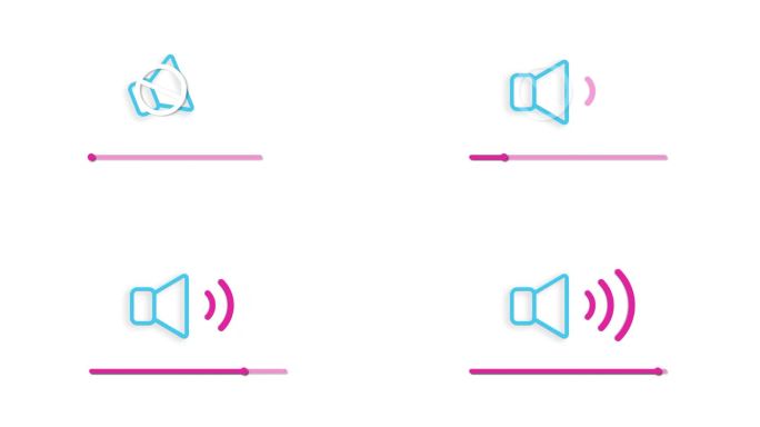声音动画喇叭静音音波