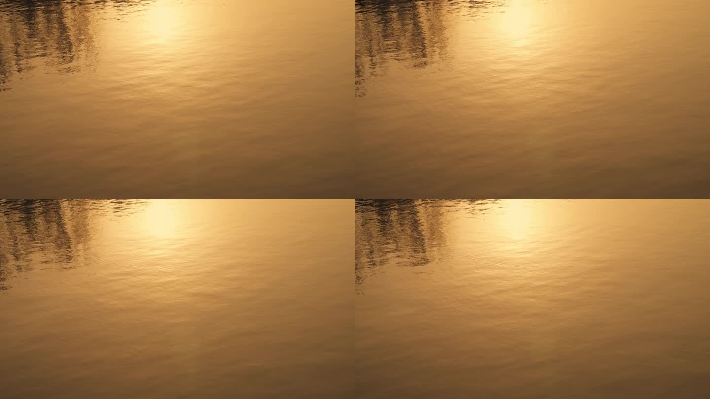 金色波光粼粼水面10
