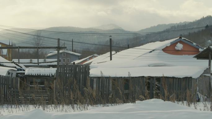 东北农村雪景雪乡