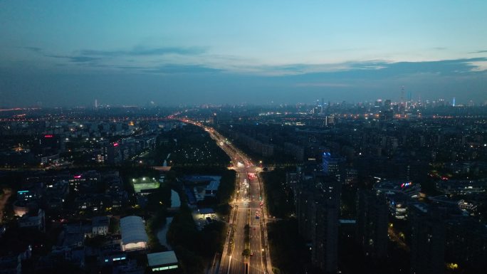 上海张江附近夜景航拍