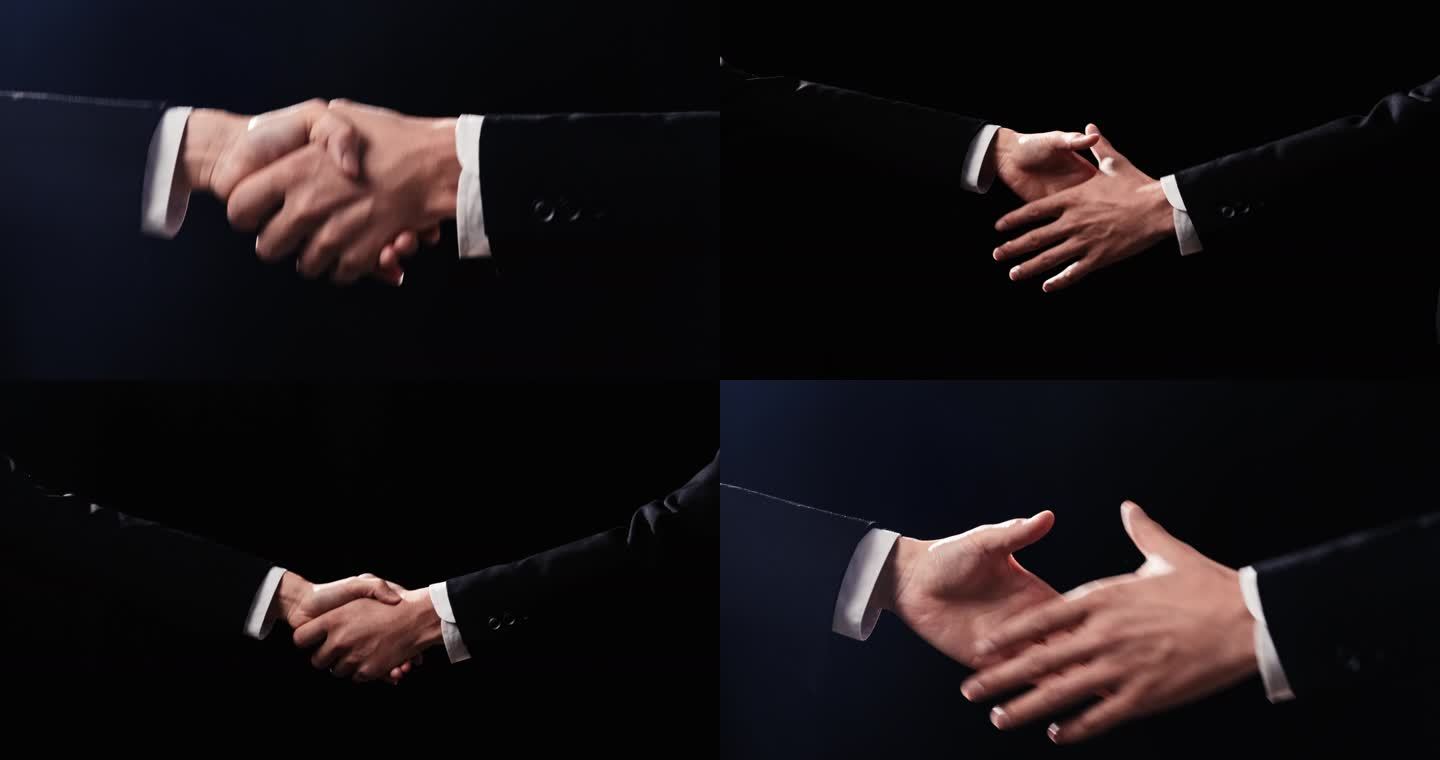 握手、商务合作、达成一致握手、合作愉快
