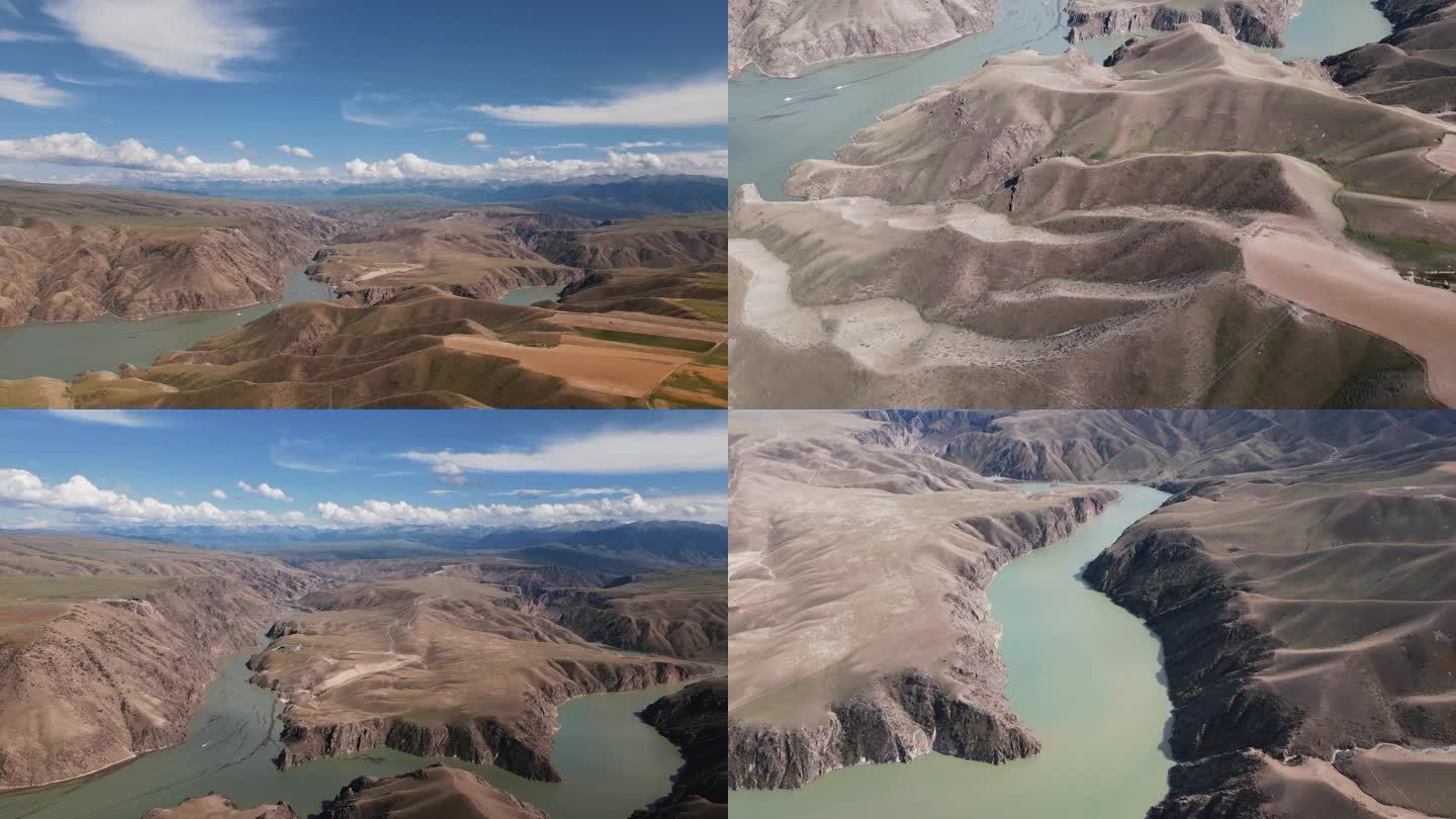 4K新疆西域山脉河流广告宣传片-航拍