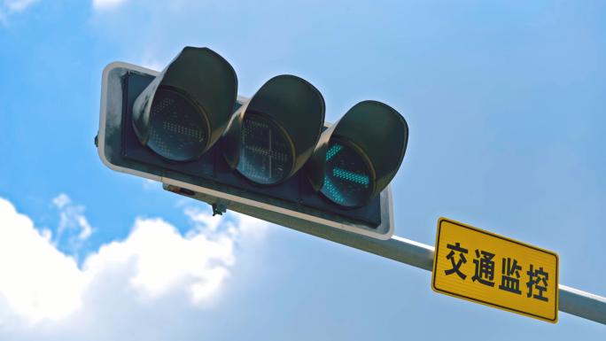红绿灯 车流 人流  城市交通