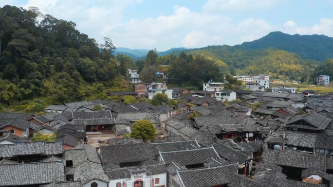 航拍福建培田古村落