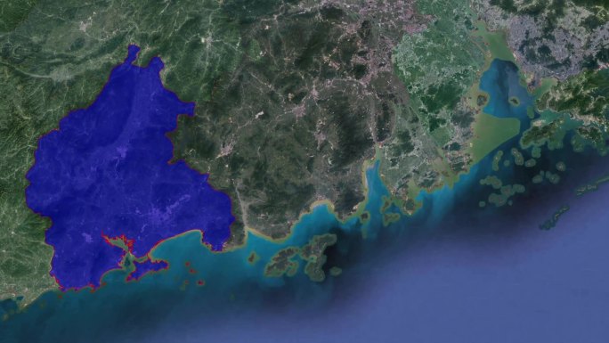 广东阳江卫星地图