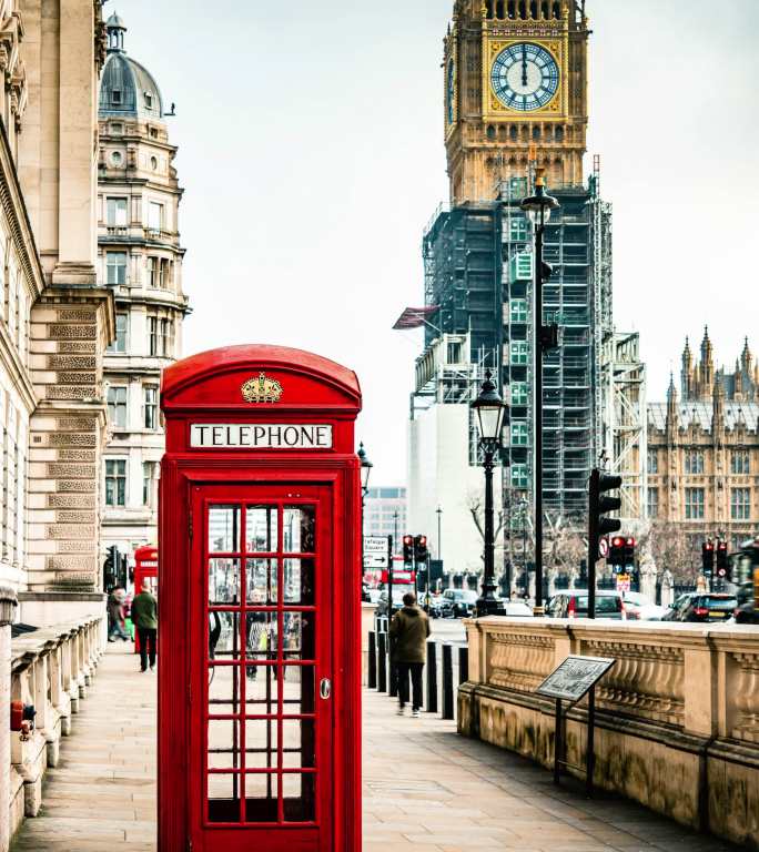 时光流逝-伦敦的标志性电话亭