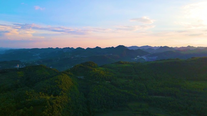 航拍中国大美山川绵延山峰峰峦叠嶂生态保护